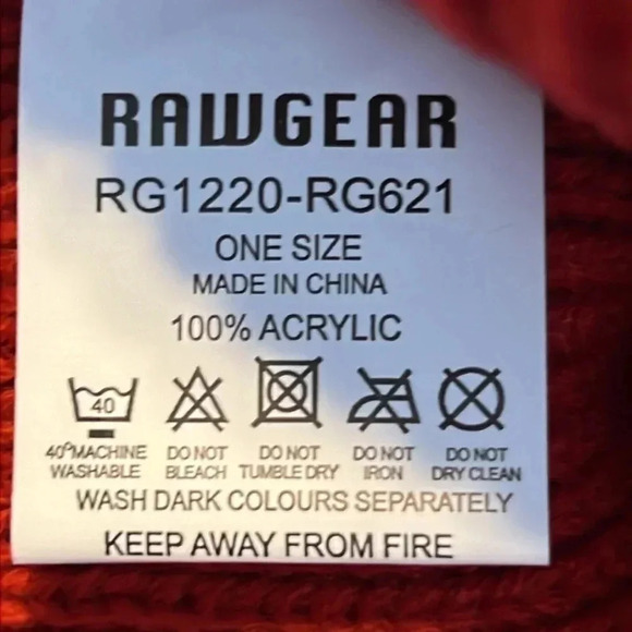 Raw Gear Beanie‎ Red warm winter snow One Size Red Tossel Cap Hat - Picture 5 of 5